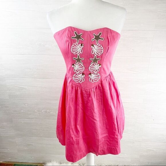Lilly Pulitzer Mayfield Seeing Stars Strapless Fit and Flare Dress - Picture 3 of 10